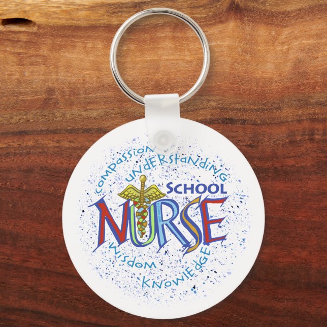 School Nurse Motto Keychain (Front)