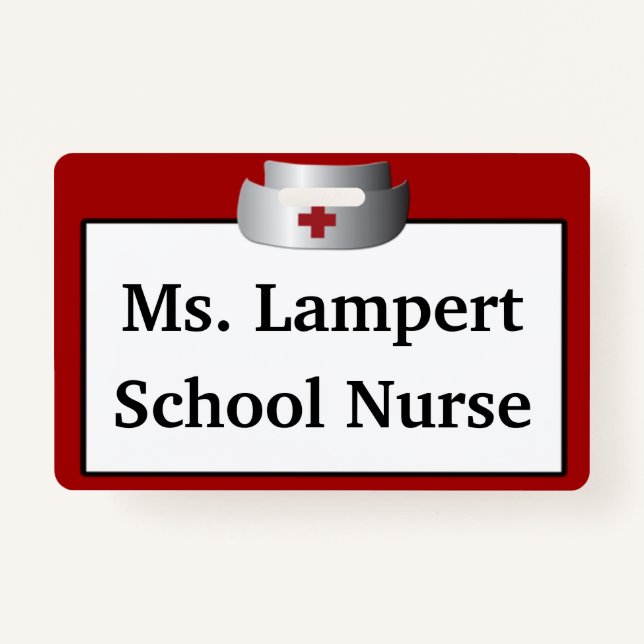 School Nurse Name Badge (Front)