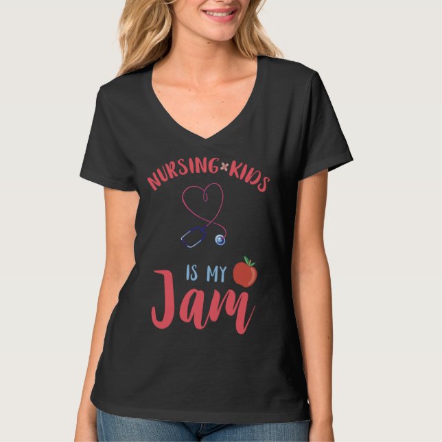 School Nurse Nursing Kids Jam Medical Nursing Nurs T-Shirt (Front)