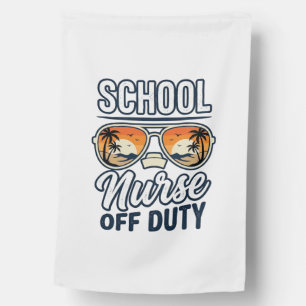 School Nurse Off Duty Vintage Sunglasses Shirt_1 House Flag