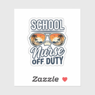 School Nurse Off Duty Vintage Sunglasses Shirt_1 Sticker