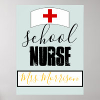 School Nurse Office Decor; Personalized