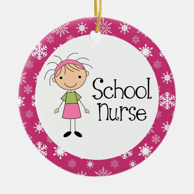 School Nurse Ornament (Front)