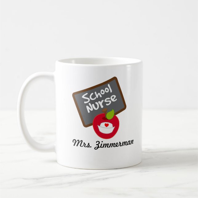 School Nurse Personalized Gift Mug (Left)