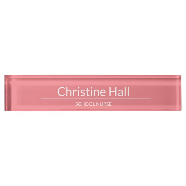 school nurse personalized office name desk name plate (Front)