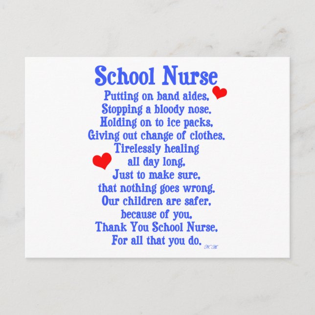 School Nurse Postcard (Front)