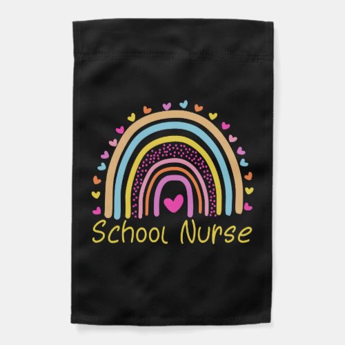 School Nurse Rainbow Garden Flag