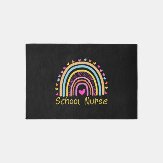 School Nurse Rainbow Rug