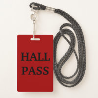 Hall Pass ID Lanyard