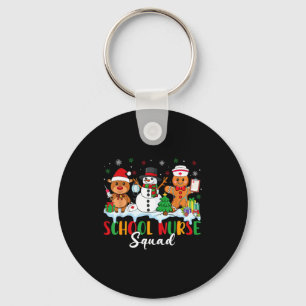 School Nurse Squad Reindeer Snowman Gingerbread Ch Keychain