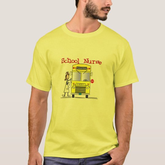 School Nurse Stick People Design T-Shirt
