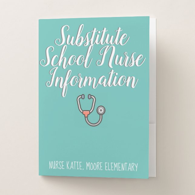 School Nurse Substitute Info Folder (Front)