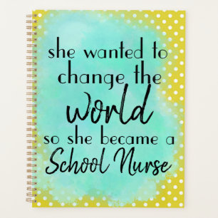 School Nurse Trendy Colors & Coordinating Planner