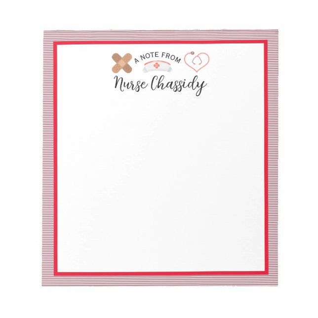 School Nurse Trio Notepad (Front)