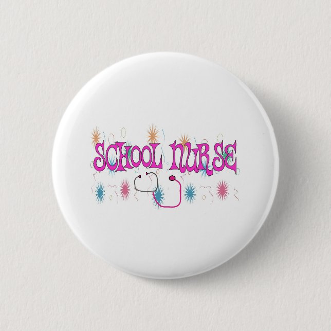 SCHOOL NURSE Unique Gifts Items Button (Front)