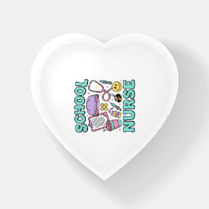 School Nurse Vintage Medical Collage Shirt Design_ Paperweight