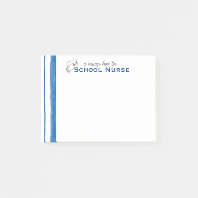 School Nurse Vintage Nurse's Cap Note (Front)