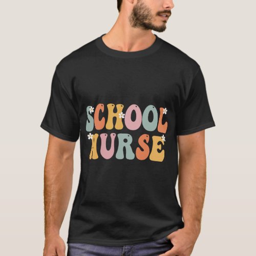 School Nurse Week Groovy Appreciation Day For Wome T_Shirt