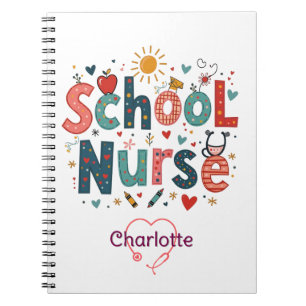 School Nurse Whimsical – Personalized Name Notebook
