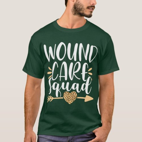 School Nurse Wound Care Squad Leopard Cute Nursing T_Shirt