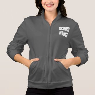 school nurse zip-up hoodie