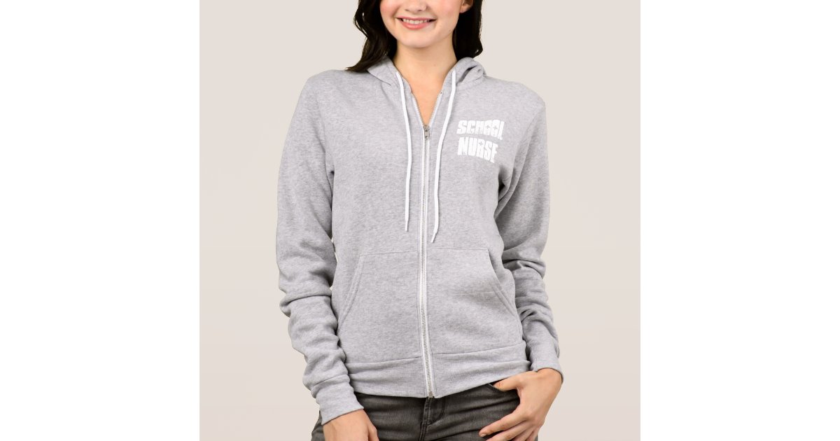 school nurse zip-up hoodie | Zazzle