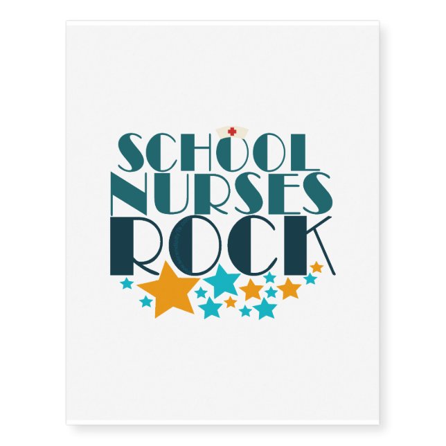 School Nurses Rock Temporary Tattoos (Front)