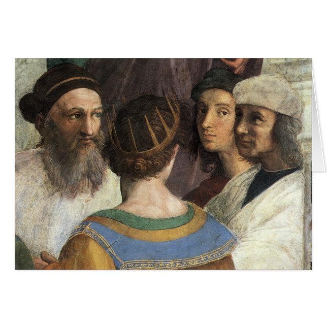 School of Athens by Raphael, Vintage Renaissance Cards (Front Horizontal)
