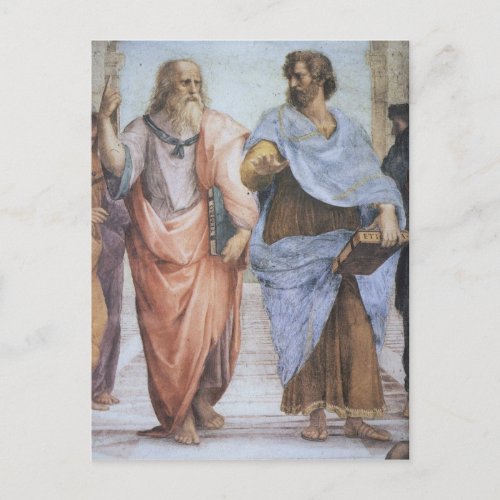 School of Athens detail _ Plato  Aristotle Postcard