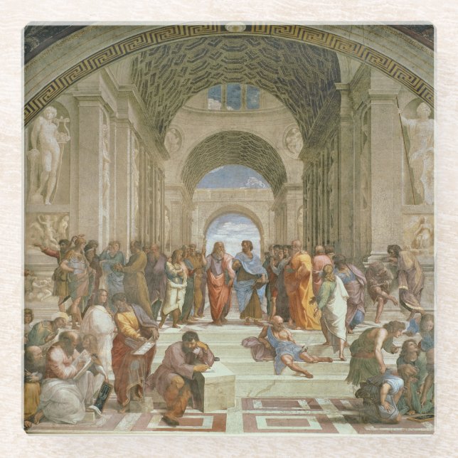 School of Athens, from the Stanza della Glass Coaster (Front)