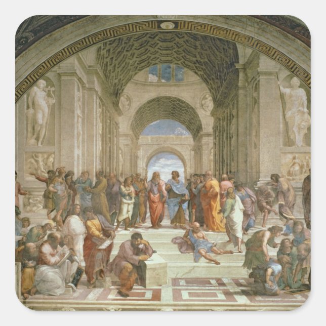 School of Athens, from the Stanza della Square Sticker (Front)