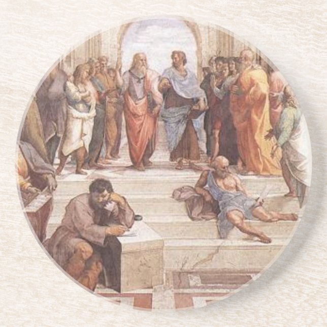 School of Athens Sandstone Coaster (Front)