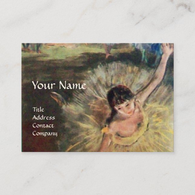 SCHOOL OF DANCE / BALLERINA BALLET DANCER BUSINESS CARD (Front)