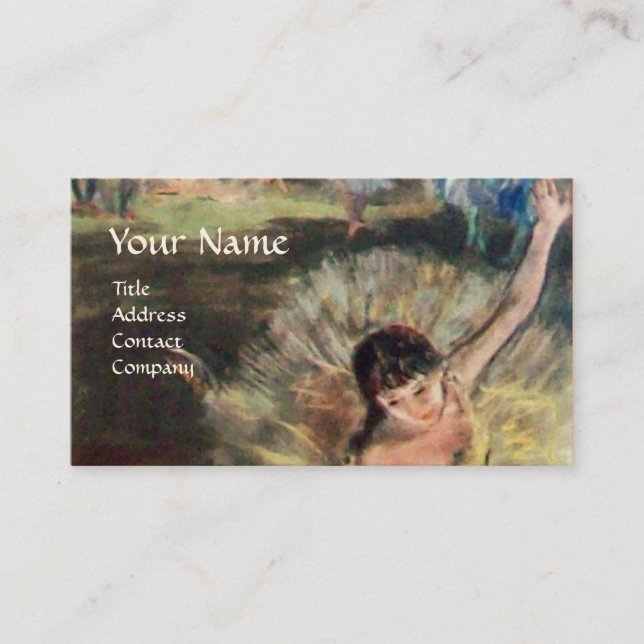 SCHOOL OF DANCE / BALLERINA BALLET DANCER BUSINESS CARD (Front)