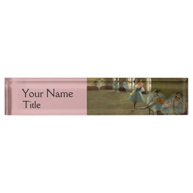 SCHOOL OF DANCE /BALLERINA  BALLET DANCERS IN BLUE NAME PLATE (Front)
