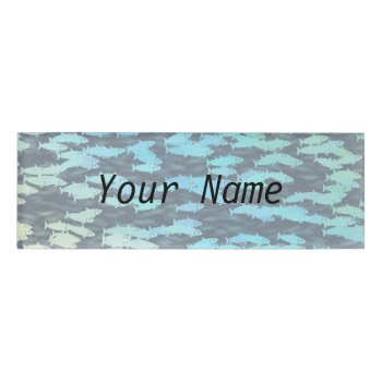 School Of Fish Name Tag by manewind at Zazzle