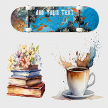 School of Fish Ocean Coral Reef Blue Sea Tropical  Skateboard<br><div class="desc">A live blue ocean with school of fish on your skateboard. Enjoy skating on this beautiful board which brings the tropical sea to your doorstep. The illustration features orange,  blue fish,  coral reef,  tropical waters. "Add your text" to customize the skateboard or you can remove it altogether.</div>