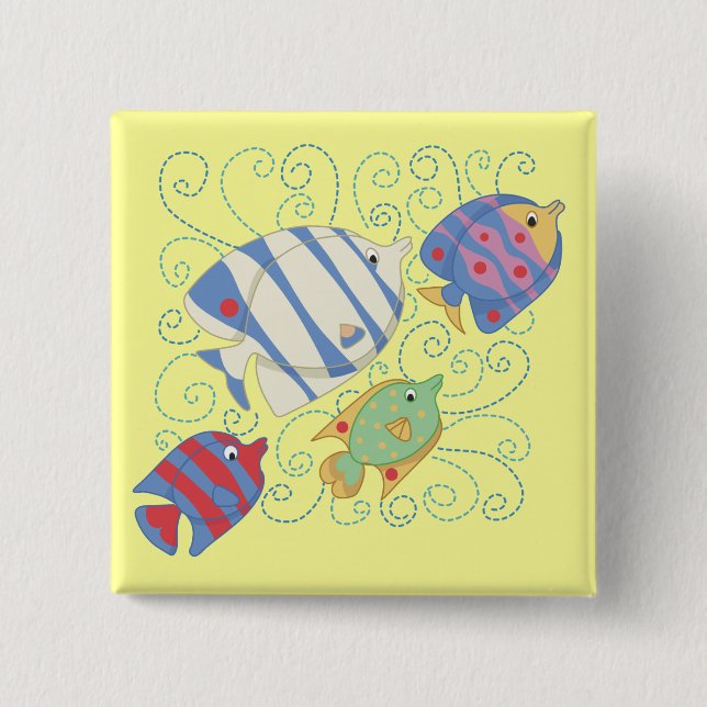 School of Fish T-shirts and Gifts Pinback Button (Front)