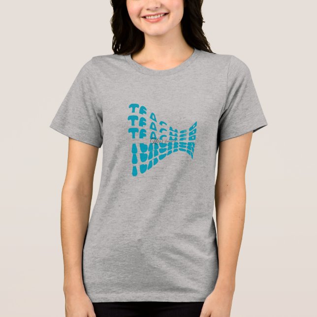 School of Fish Teacher T-Shirt Tri-Blend Shirt (Front)