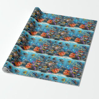 School of Fish Wrapping Paper, Aquarium Paper