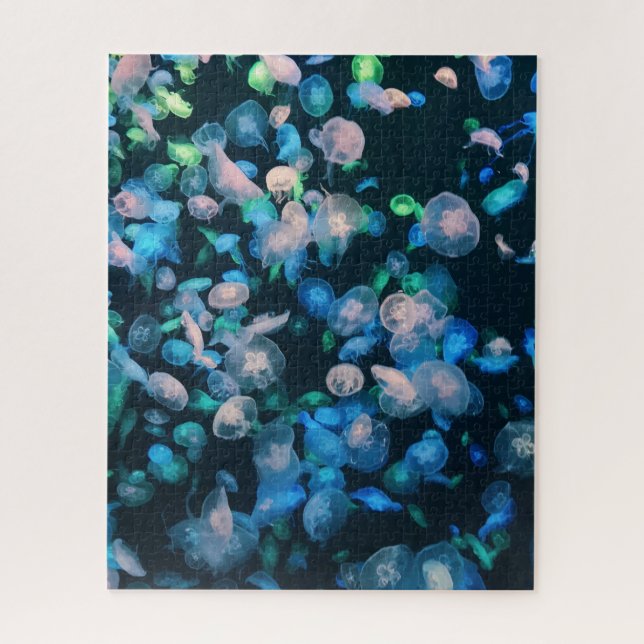 School of Jellyfish, Glow in the Dark Jigsaw Puzzle (Vertical)