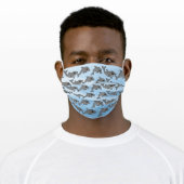 School of Jumping Bottlenose Dolphins Adult Cloth Face Mask (Worn)