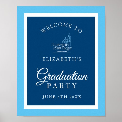 School of Law  Graduation Party Welcome Poster