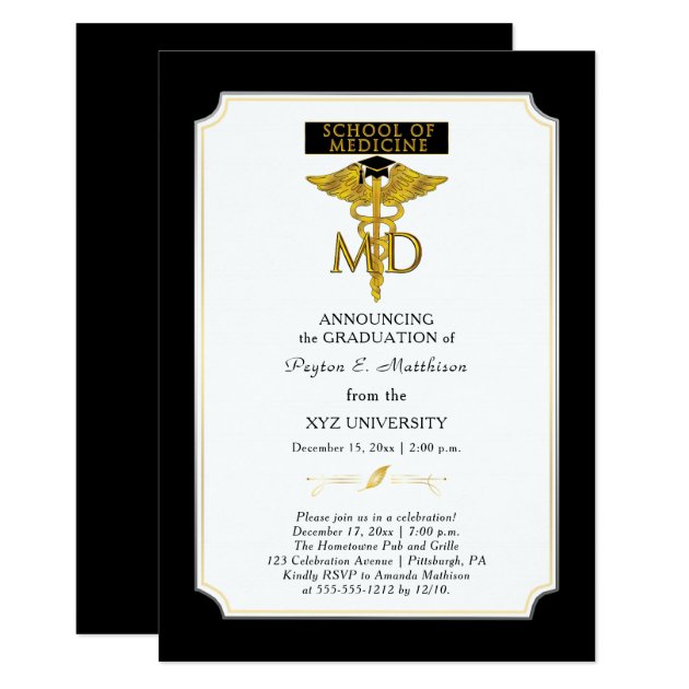 School of Medicine Doctor | Physician Graduation Card