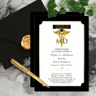 School of Medicine Doctor | Physician Graduation Invitation