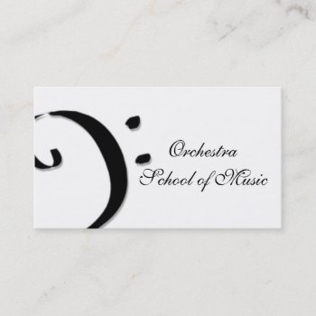 School Of Music Business Card by kristinegrace at Zazzle