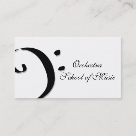 School Of Music Business Card