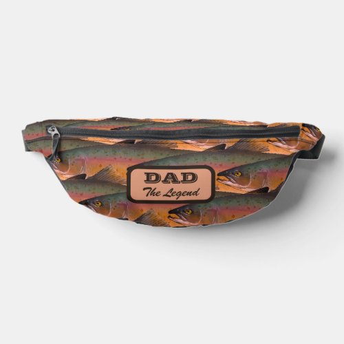 School of Rainbow Trout Pattern Dad the Legend  Fanny Pack