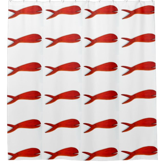 school of red fish shower curtain (Front)