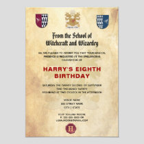 School of Witches and Wizards Birthday Party Invitation